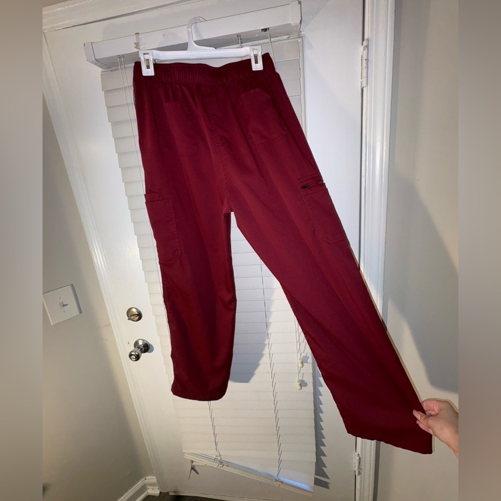 NWOT Women’s Burgundy Scrub Pants by NiaHinn | Size Large - Picture 8 of 9